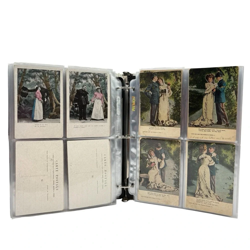 Lot Of 196 Vintage Couples Story Series Postcards Romance/Romantic